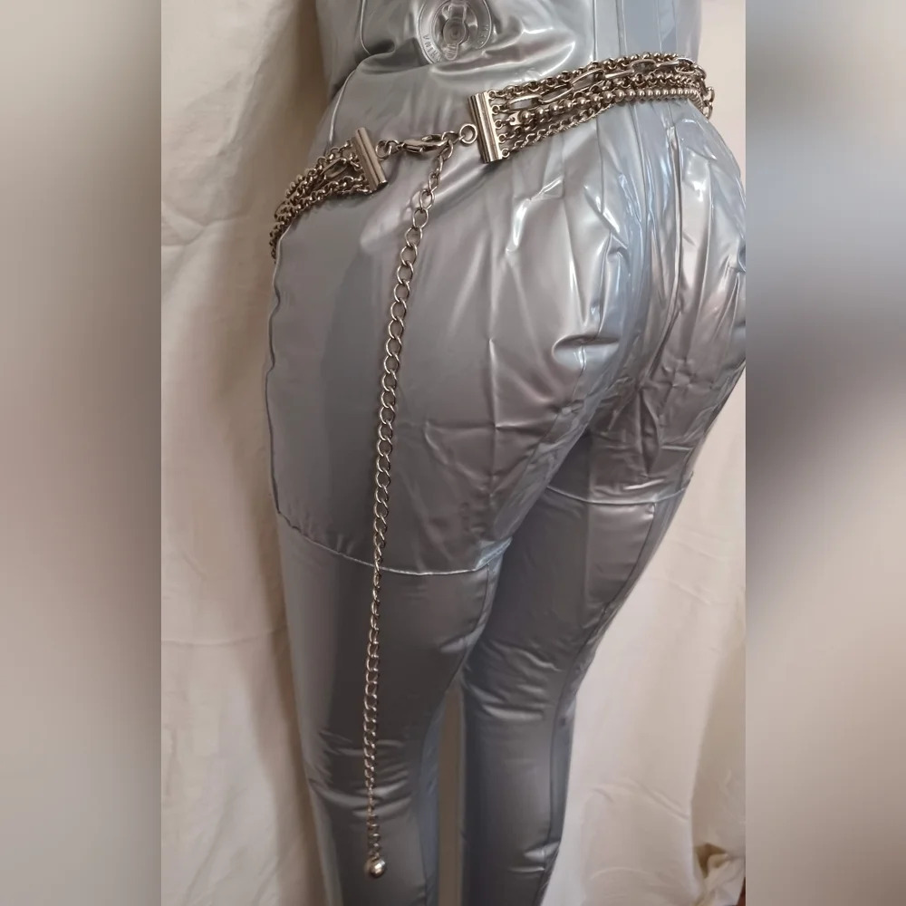Vintage Multi Layer Silver Metal Chain Belly Waist Belt - Picture 4 of 5